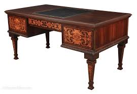 Large Marquetry Inlaid Rosewood Desk Antiques Atlas Antique Desk Rose Wood Desk Antiques