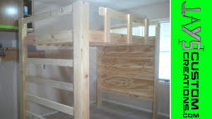 Loft bed plans with slide. How To Build A Full Size Loft Bed Jays Custom Creations