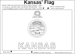 Here's an introductory coloring page of sunflower. Kansas Flag Printout Enchantedlearning Com