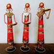 Wrought iron tribal lady tea lights holder statues