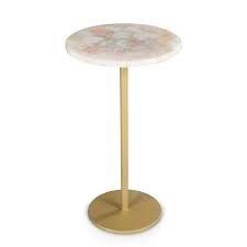 Clean with a soft cloth. The Curated Nomad Redu Rose Quartz Top Chairside Table Overstock 31525155