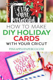Make Handmade Christmas Cards With Your Cricut Maker Cricut Christmas Cards Diy Holiday Cards Plaid Christmas Card
