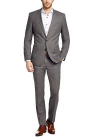 Boss Slim Fit Anzug Huge3 Genius2 Aus Schurwolle Grau Versandkostenfrei Bestellen Slim Fit Anzuge Anzug Anzug Herren