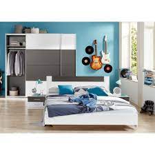 Rangement de chambre à coucher. Chambre A Coucher Blanche Et Grise Cbc Meubles