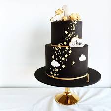 Birthday Black And Gold Cake Ideas Cake Idea Beautiful Birthday Cakes Baby First Birthday Cake First Birthday Cakes