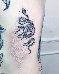 Black And White Snake Tattoo Drawing Serpentine Monochromatic Tattoos Tattoo Designs Tattoos Snake Tattoo