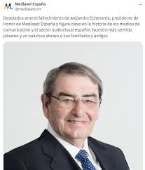 Muere Alejandro Echevarría, presidente de honor de Mediaset España