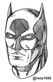 An obscure superhero tries to challenge superman drawing. How To Draw Batman S Head Pencil Sketching Using Mspaint A Step By Step Process Steemit
