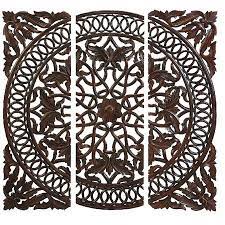 Medallion Wall Decor Set Of 3 Carved Wall Art Carved Wall Decor Medallion Wall Art