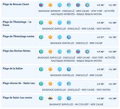 Consultez la météo des plages de la mer méditerranée et de la côte atlantique : La Meteo Des Plages Carte De La Reunion