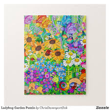 Ladybug Garden Puzzle Zazzle Com In 2020 Ladybug Garden Custom Puzzle Puzzle Art