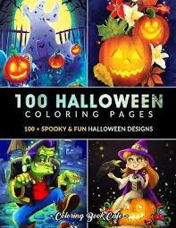 While some of the unicorn coloring pages are available as exclusives to our members, we're sharing quite a few of them for free. 100 Halloween Coloring Pages Coloring Book Cafe 9798550135464