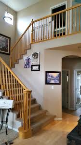 A little more than a year ago we replaced the carpet in most of our downstairs and in our loft with a dark laminate. Staircase Refinishing The Easy Way And For Under 50 Leap Of Faith Crafting