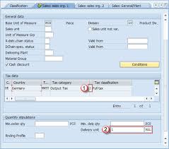 Sales Organization Data 1 Master Views Sap