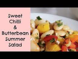 Summer Salad Sweet Chilli Butterbean Salad Kerry Whelpdale Youtube Sweet Chilli Salad With Sweet Potato Butterbean Salad