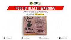 FDA Advisory No.2022-1209 || Public Health Warning Against ...