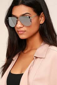 Quay The Playa Sunglasses Grey And Silver Sunglasses Mirrored Aviators 60 00 Lulus