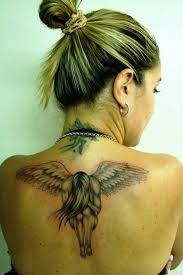Black And Grey Angel Tattoo Kanat Dovmeleri Melek Kanadi Dovmeleri Boyun Sirt Dovmeleri