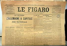 Le figaro is one of the leading french morning daily newspapers. File Le Figaro Du 12 Novembre 1918 Annonce La Capitulation De L Allemagne Objet Expose A L Historial De La Grande Guerre A Peronne Somme Jpg Wikimedia Commons