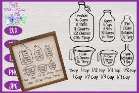 Download Kitchen Svg Conversion Chart Svg Kitchen Measurements Svg By Crafty With A Chance Of Files Thehungryjpeg Com