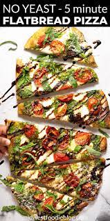 5 Minute Flatbread Pizza Dough Midwest Foodie Recipe Vegetarian Recipes Easy Vegetarian Recipes Healthy Easy Easy Delicious Dinners