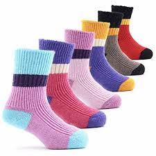 Fasker Girls Thick Winter Socks Kids Warm Seamless Socks Seamless Socks Thick Wool Socks Fluffy Socks