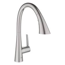 Grohe bridgeford kitchen faucet parts hypotheeklening info. Grohe 32298dc3 Ladylux Single Handle Pull Down Kitchen Faucet Triple Spray 1 75 Gpm Supersteel Faucetdepot Com