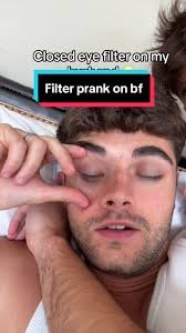 Closed Eye Filter Prank Ideas for Couples