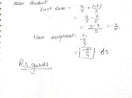 Find The Reciprocal Of The Sum Of 3 5 And 7 5 Maths Rational Numbers 14431151 Meritnation Com