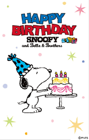 auきせかえ スヌーピー スヌーピー 誕生日 ハッピーバースデー イラスト