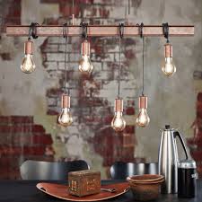 Vintage Pendelleuchte Aus Stahl In Braun 6xe27 1100mm Lange Eglo 49859 Pendelleuchte Vintage Pendelleuchte Lampen Wohnzimmer
