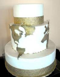 For An International Wedding Add The World To Your Cake Caboflowerscakes Caboweddingcake Cake Grooms Cake International Wedding