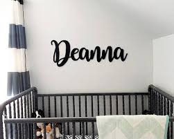 Calligraphy Cutout Name Sign Black Nursery Name Sign Wood Name Cutout Wood Name Wood Name Sign Custom Wood Cutouts Wood Name Sign Nursery Name Wood Names