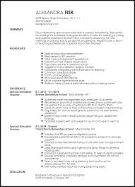 English teachers educate students in grammar, reading comprehension, writing and understanding english books. Free Special Education Teacher Resume Example Resume Now