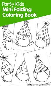 Party Kids Mini Folding Coloring Book Simple Fun For Kids Vip Create eight mini coloring books featuring words and objects associated with basic colors. party kids mini folding coloring book