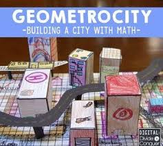Project Based Learning Geometrocity Build A City Of Math With Geometry Pbl Math Projects Project Based Learning Geometry Pbl
