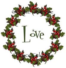 Clip Art Christmas Wreath With Love Freehand Art Holly Berries Pine Cones Snowflakes Commercia Clip Art Christmas Graphics Wreath Clip Art