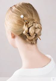 Simple Elegant Braided Bun Hairstyle Styled With Eden A Lovely Hair Stick Featuring Rectangular Wooden Bead And Natu Hair Braid Videos Hair Styles Asian Hair