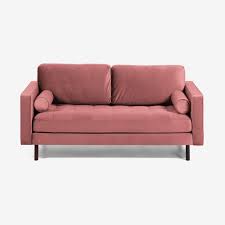 Debra 2-seater sofa in pink velvet 182 cm