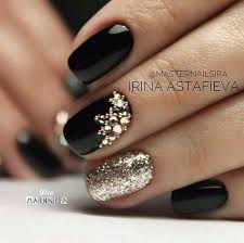 Black And Gold Glitter Toe Nails Black Gold Trendy Nails Gold Nails Super Nails