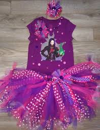 Disney Inspired Descendants Mal Or Evie Tutu Set By Polkadotlillys Girl Bday Party Little Girl Tutu Descendants Party