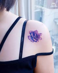 These blue and purple flower nail tattoos will look amazing on your nails! Top 73 Best Purple Flower Tattoo Ideas 2021 Inspiration Guide