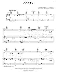 Lady Antebellum Ocean Sheet Music Pdf Notes Chords Country Score Piano Vocal Guitar Right Hand Melody Download Printable Sku 425664