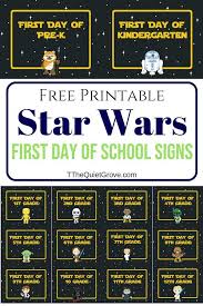 Free Printable Star Wars First Day Of School Signs School Signs First Day Of School School Printables