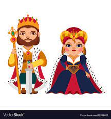 Cartoon color characters people royal family Vector Image