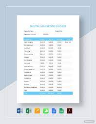 Digital Marketing Budget Template Free Pdf Google Docs Google Sheets Excel Word Template Net Marketing Budget Digital Marketing Budget Template Free