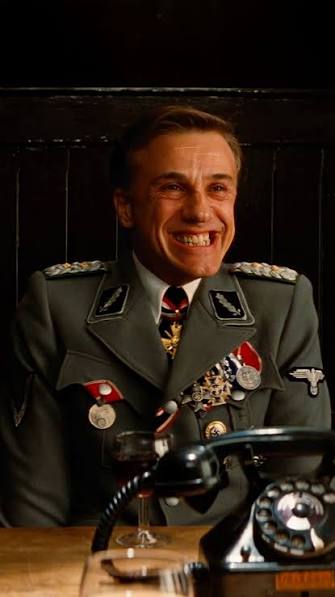 When the villain is fluent in four languages, you don’t stand a chance.,  Christoph Waltz in his Oscar-winning performance as Colonel Hans Landa in  Quentin Tarantino’s INGLOURIOUS BASTERDS. At the 82nd ...