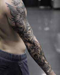 Full arm temporäre tattoos, konsait extra temporär tätowierung schwarz klebe tattoo körperkunst aufkleber fake arm tattoos sticker für männer. Sleeve Arm Tattoos Manner Motive Kombinieren Tattoos Manner Tattoos Arm Mann Arm Tattoo