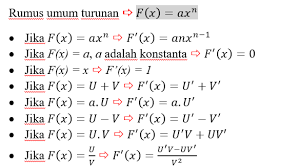 H a x h ax y h n ( ) n ' lim 0 o h ax ah ax h n( ) n lim 0 o ax a a cos ax 2 1 (2 ). Matematika Turunan Fungsi Aljabar Fungsi Turunan Trigonometri Dan Contohnya