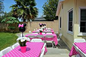 Minnie Mouse Table Setup Minniemouse Pinkandblack Polkadots Flowers Birthdayparty Decor Desi Minnie Mouse Birthday Party Minnie Mouse Birthday Birthday